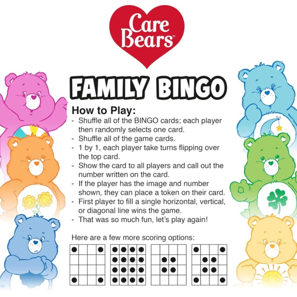 CARE BEARS Family Bingo Game - Picture 5 of 6